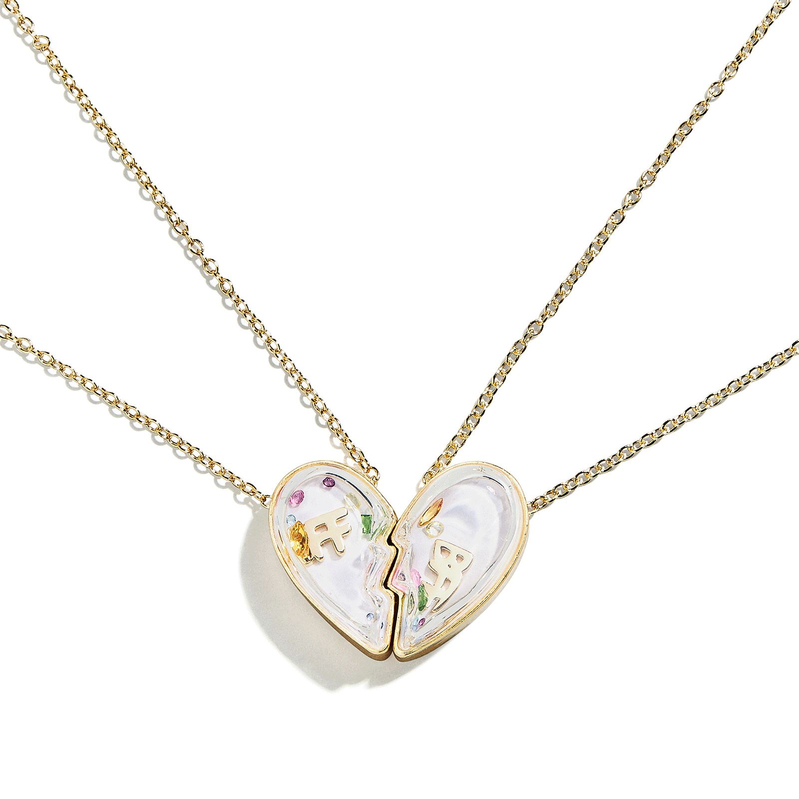 Best Friends Forever Kids' Heart Necklace Set