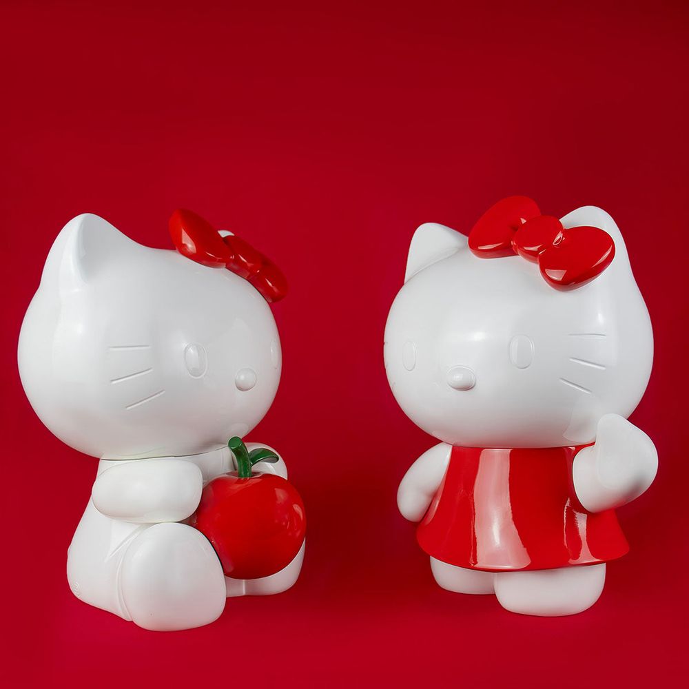 Hello Kitty Dress Figurine - White & Red