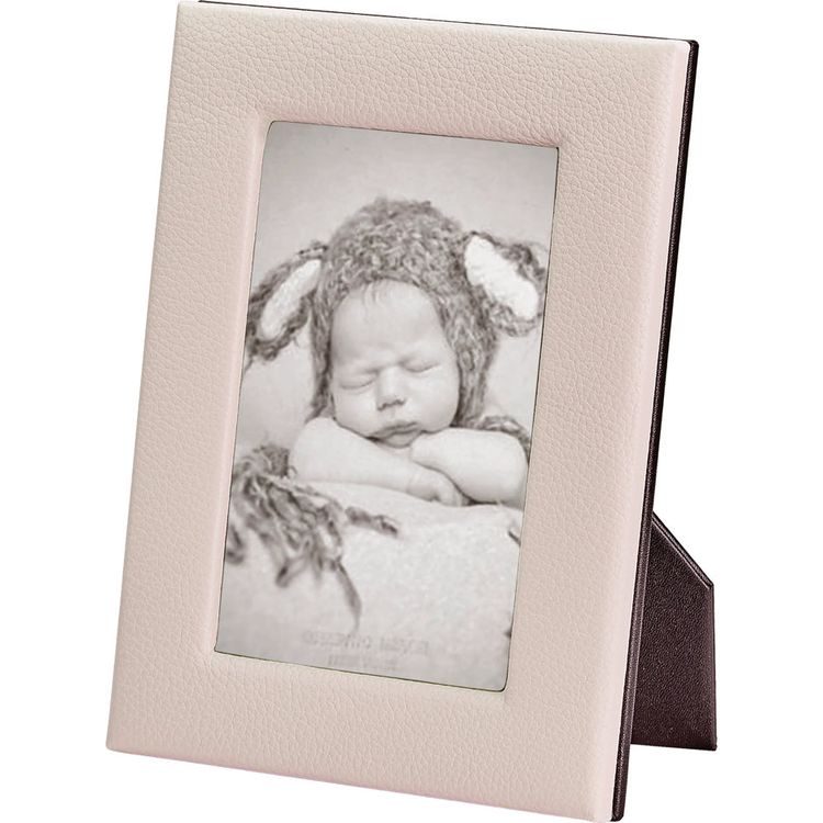  Graphic Image -  4" x 6" Leather Studio Frame - Light Pink -  Trend Accessories