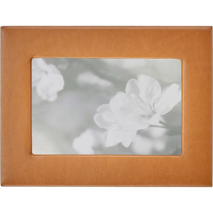  Graphic Image -  4" x 6" Leather Studio Frame - Tan -  Trend Accessories