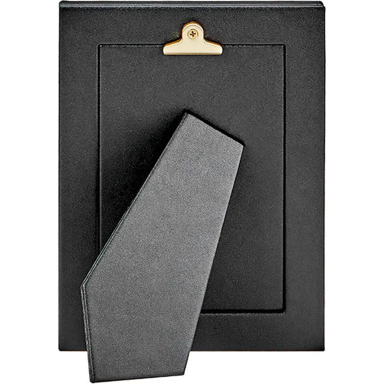  Graphic Image -  4" x 6" Leather Studio Frame - White -  Trend Accessories