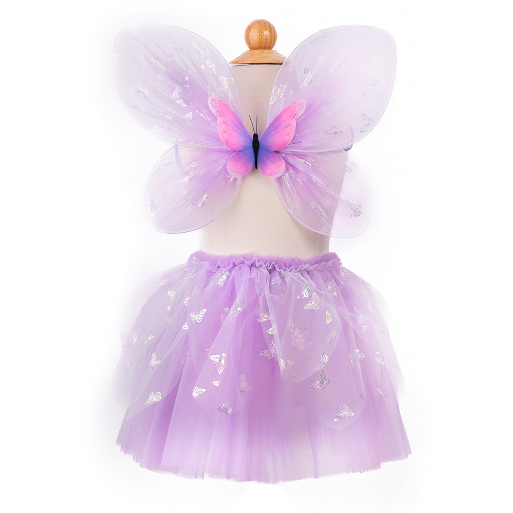 Purple Flutter Butterfly Skirt, Wings, & Wand - Size 4-6 Years
