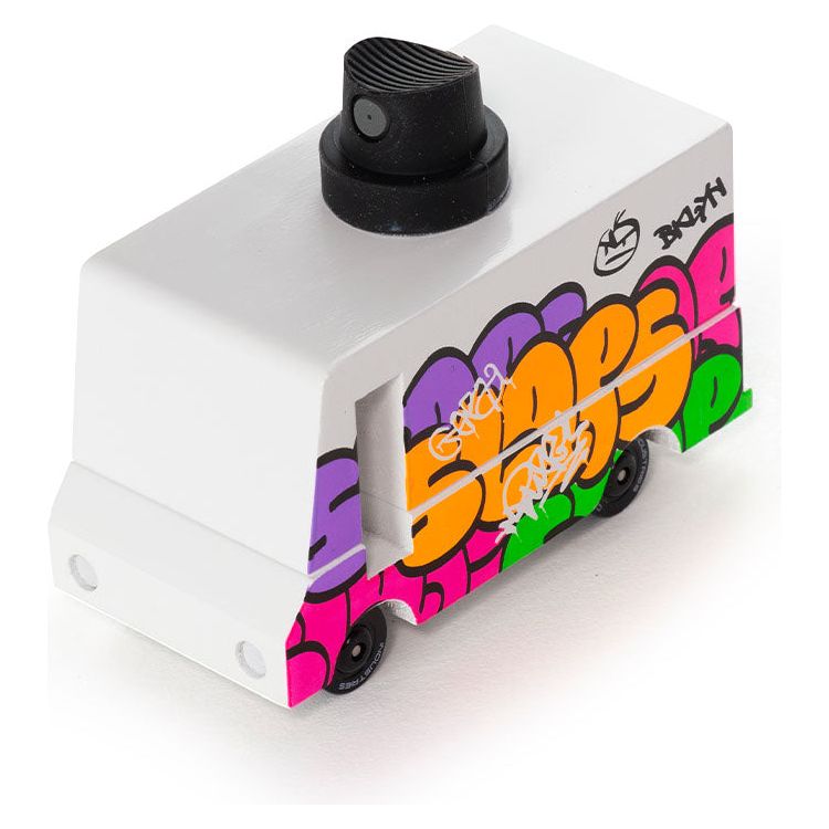 Black Graffiti Van Toy Car
