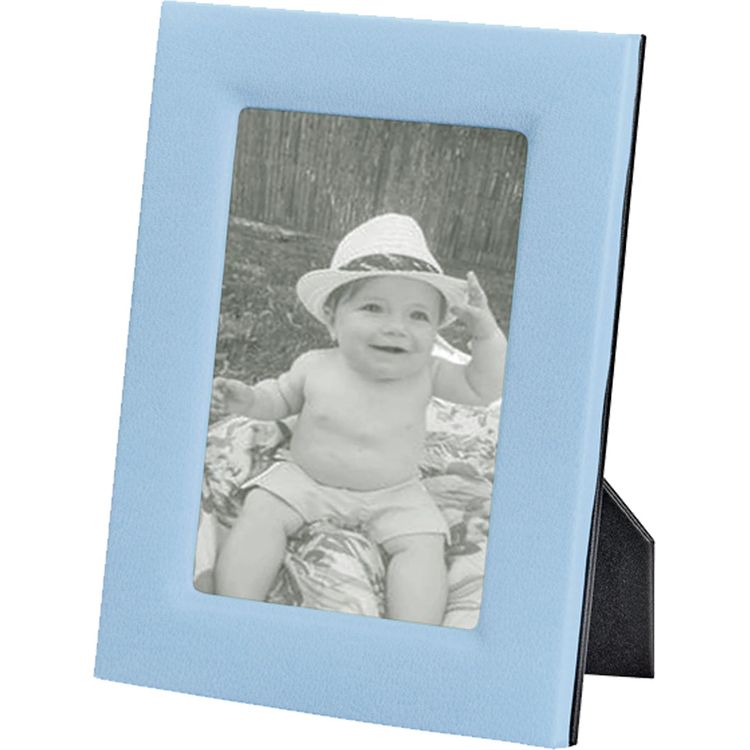 Graphic Image -  5" x 7" Leather Studio Frame - Light Blue -  Trend Accessories