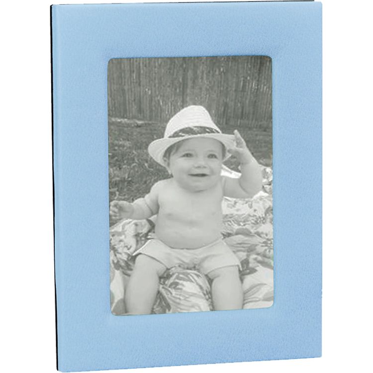  Graphic Image -  5" x 7" Leather Studio Frame - Light Blue -  Trend Accessories