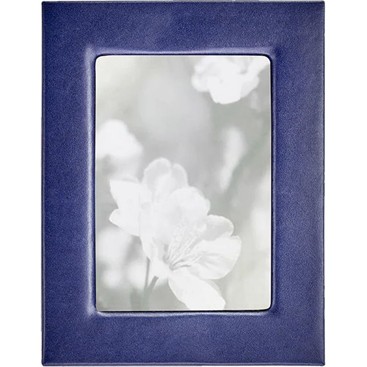  Graphic Image -  5" x 7" Leather Studio Frame - Navy Blue -  Trend Accessories
