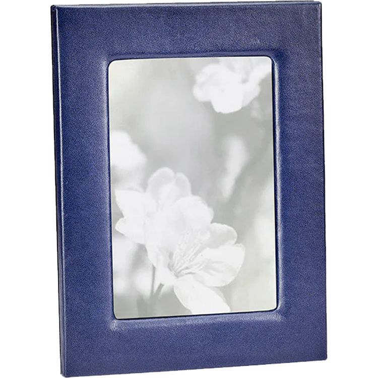 Graphic Image -  5" x 7" Leather Studio Frame - Navy Blue -  Trend Accessories