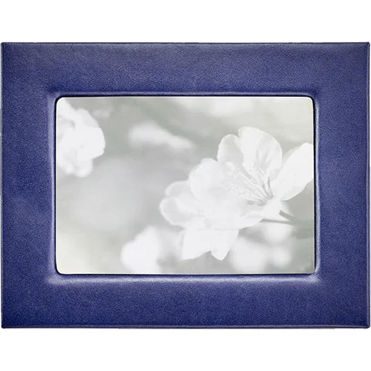  Graphic Image -  5" x 7" Leather Studio Frame - Navy Blue -  Trend Accessories