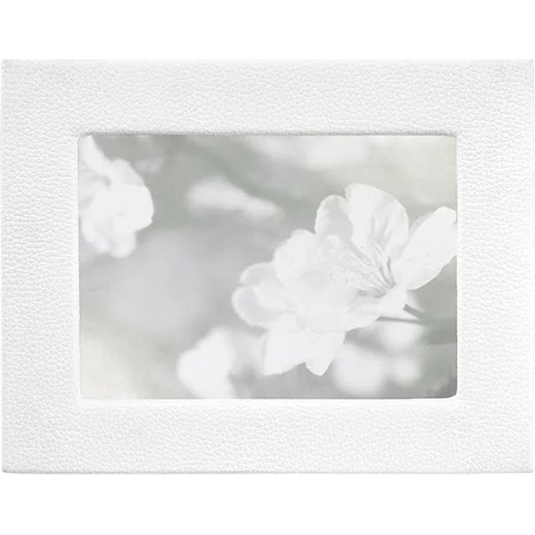  Graphic Image -  5" x 7" Leather Studio Frame - White -  Trend Accessories