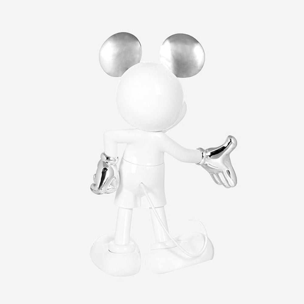 Mickey Mouse 12" Welcome Studio Figurine - White & Silver