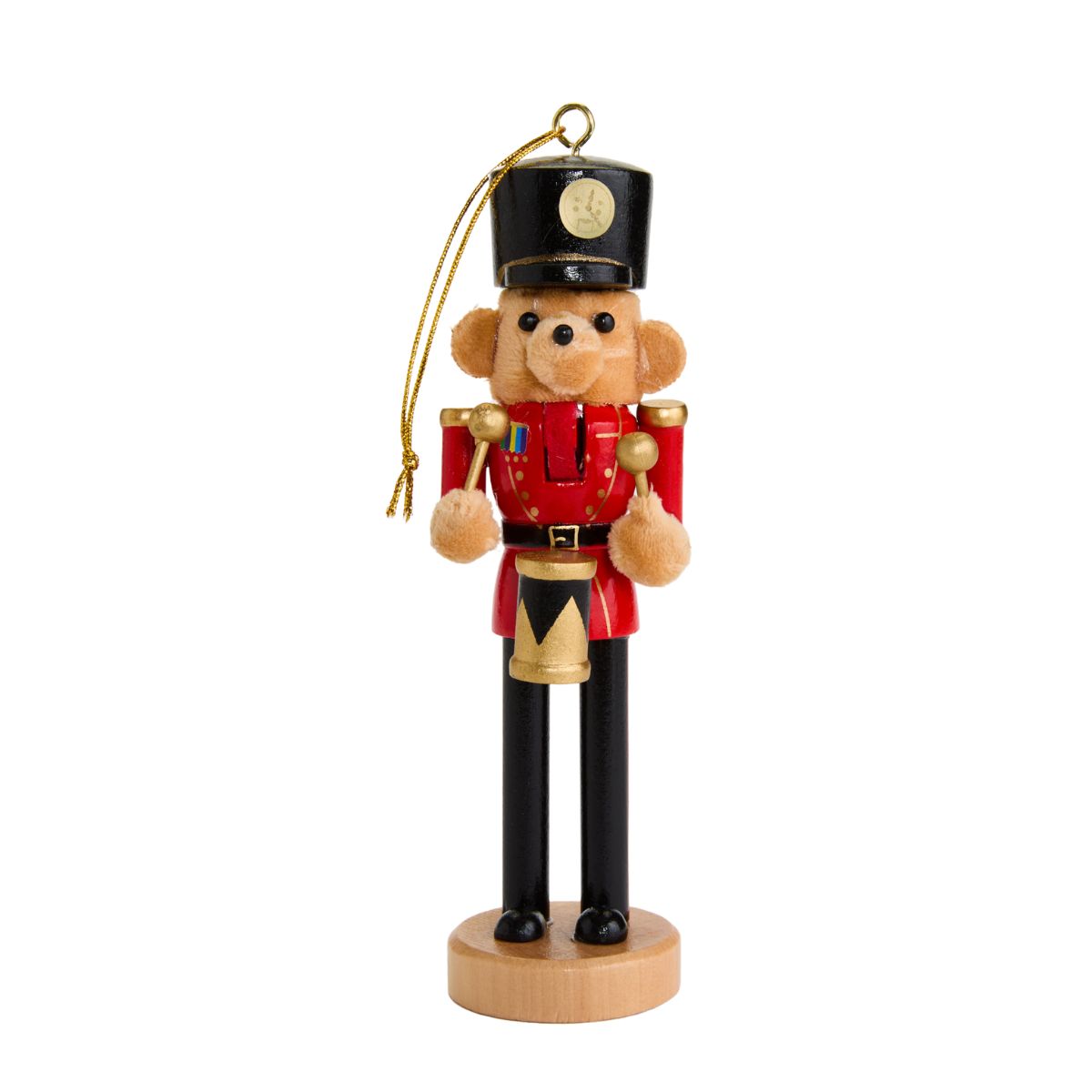  FAO Schwarz -  6" FAO Bear Wood Ornament -  Holiday