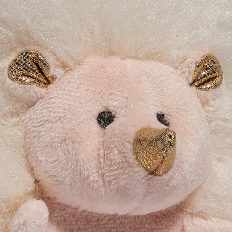  FAO Schwarz -  6" Sparklers Toy Plush Hedgehog - White Gold -  Plush