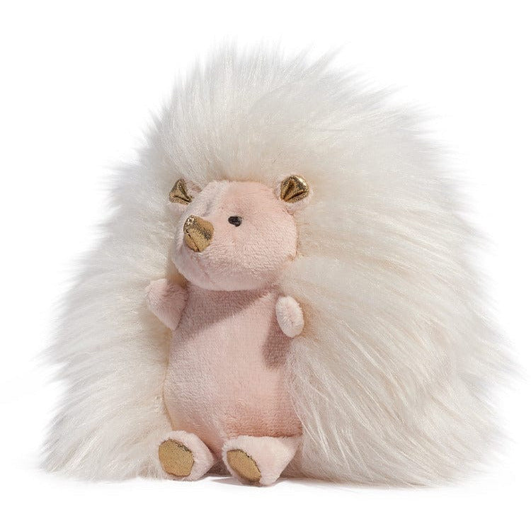  FAO Schwarz -  6" Sparklers Toy Plush Hedgehog - White Gold -  Plush