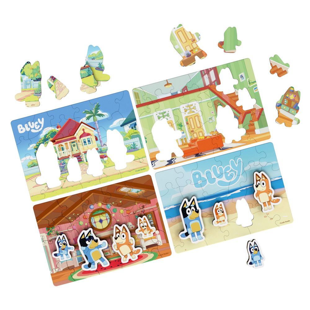 Bluey Puzzles 4-Pack