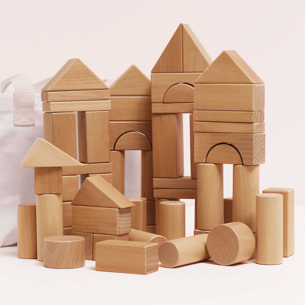 Natural Wood Building Blocks