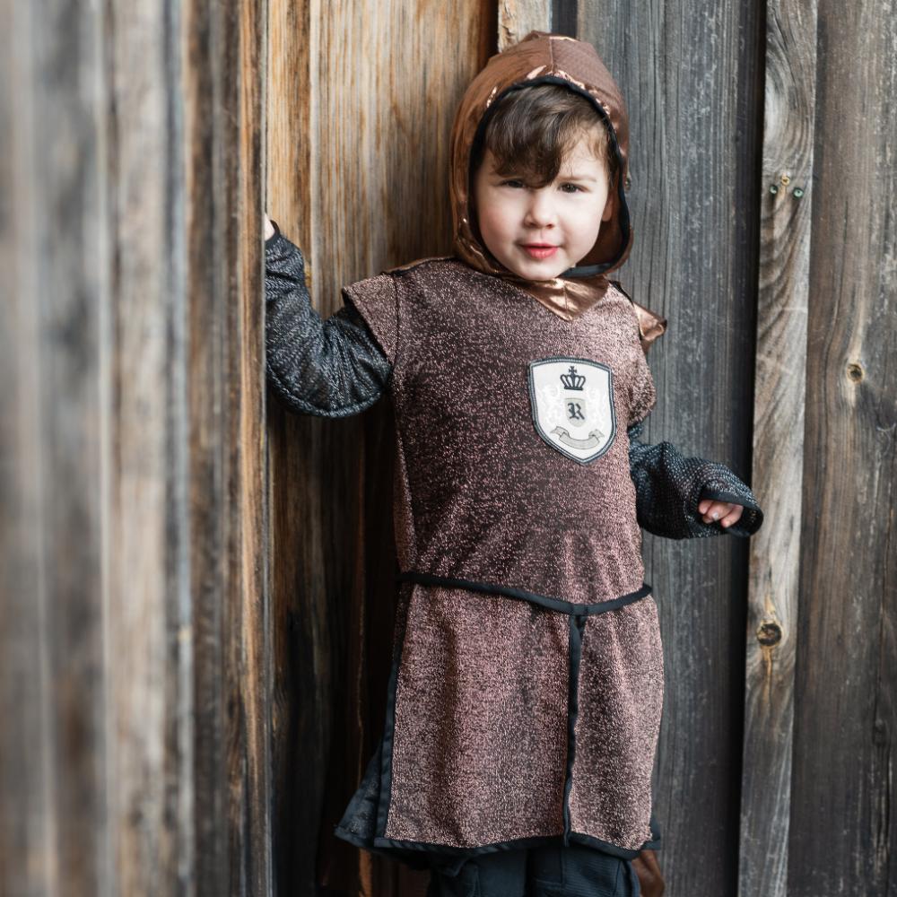 Brilliant Copper Knight Tunic with Cape - Size 5-6 Years