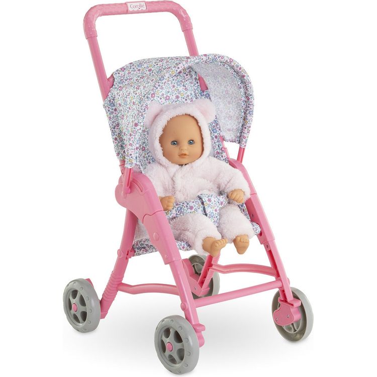 Floral Print Stroller for 12" Doll