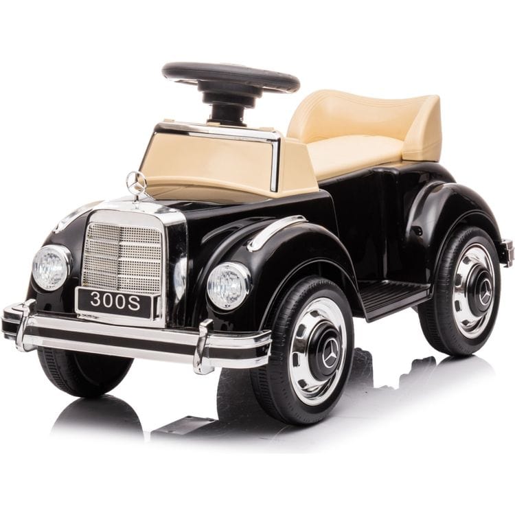  Freddo -  6V Mercedes Benz 300S 1-Seater Mini Ride On Car - Black -  Outdoor