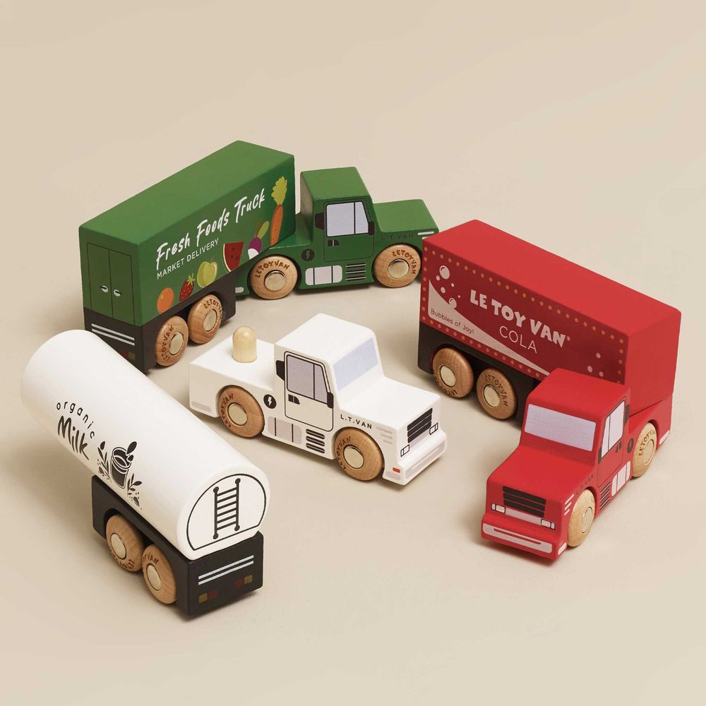 Wooden Trailer Truck Set