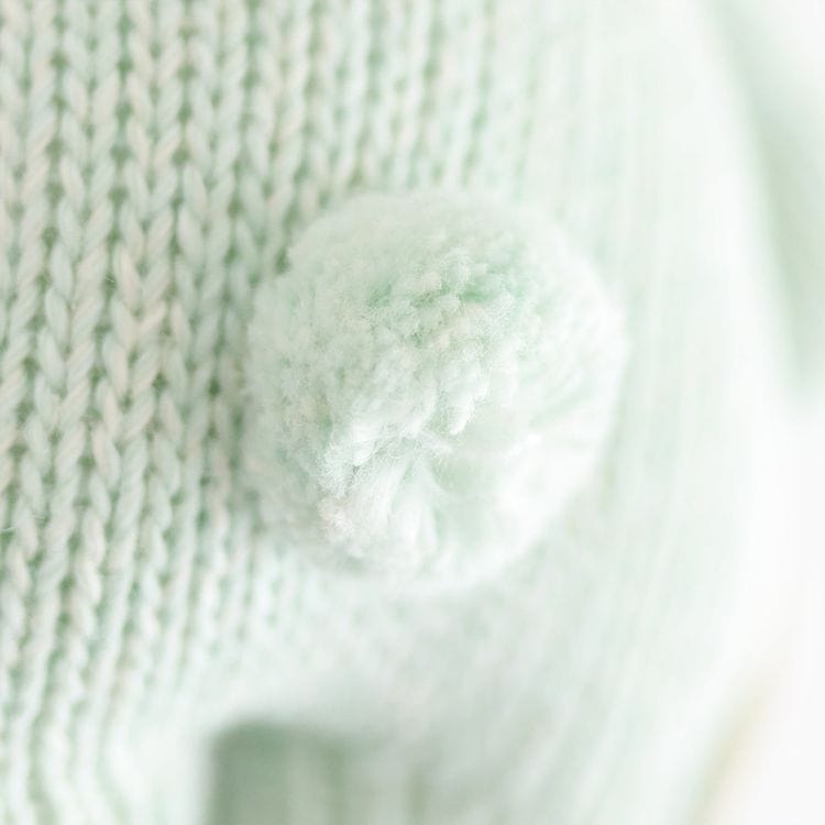  Cuddle And Kind -  7" Baby Bunny (Mint) Hand-Knit Doll -  Plush