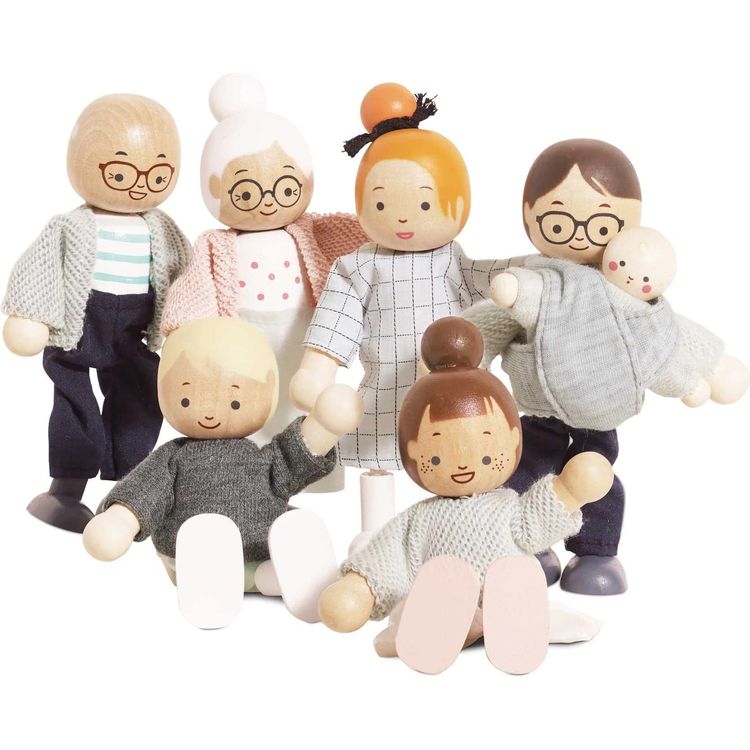  Le Toy Van -  7 Piece Dollhouse Family Wooden Dolls -  Dolls