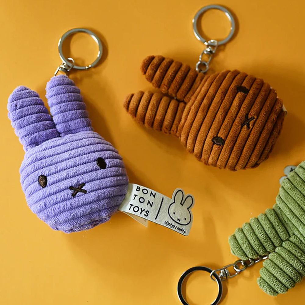 Miffy Flat ECO Corduroy Keychain - Olive Green