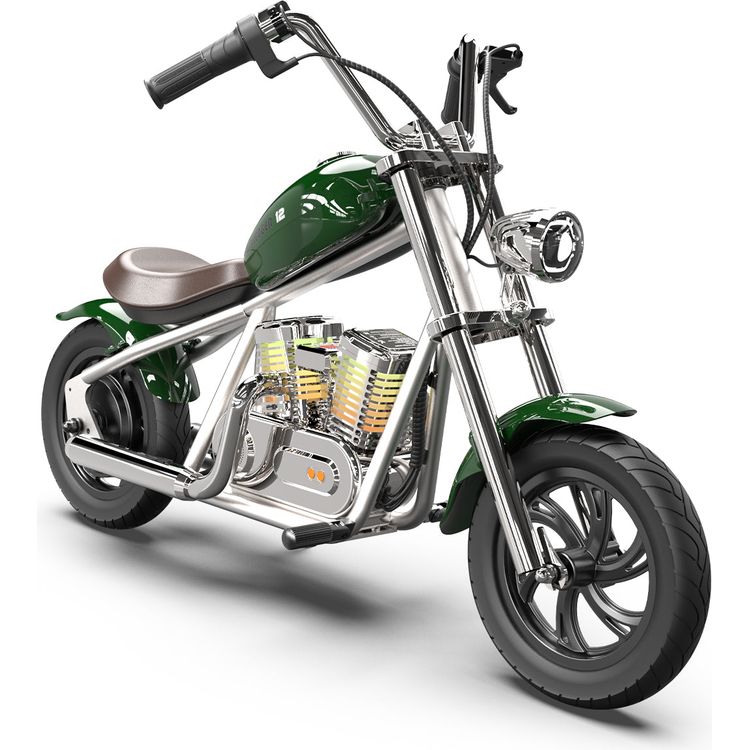 Hyper Gogo Challenger 12 Plus Kids Motorcycle with App - Green