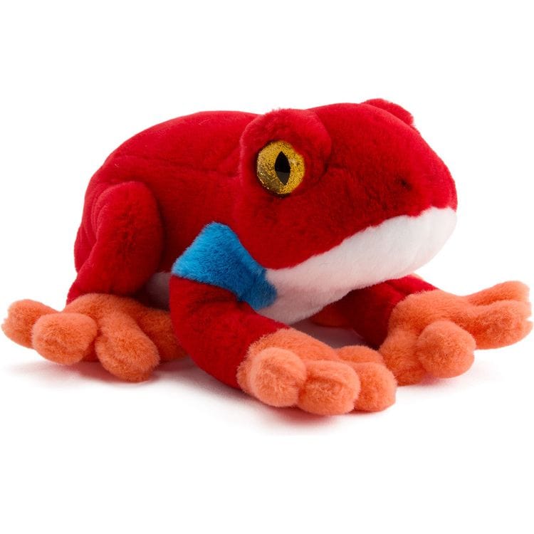  FAO Schwarz -  8" Glitter Toy Plush Dart Frog - Red -  Plush