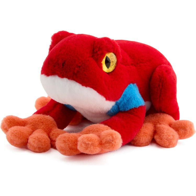  FAO Schwarz -  8" Glitter Toy Plush Dart Frog - Red -  Plush