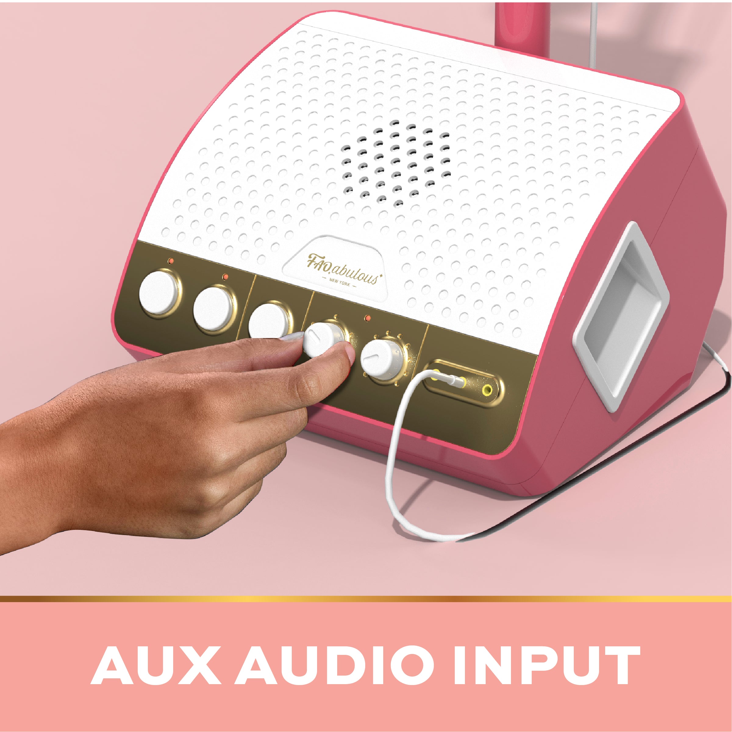 Stage Stars Karaoke Mic and Stand - Pink