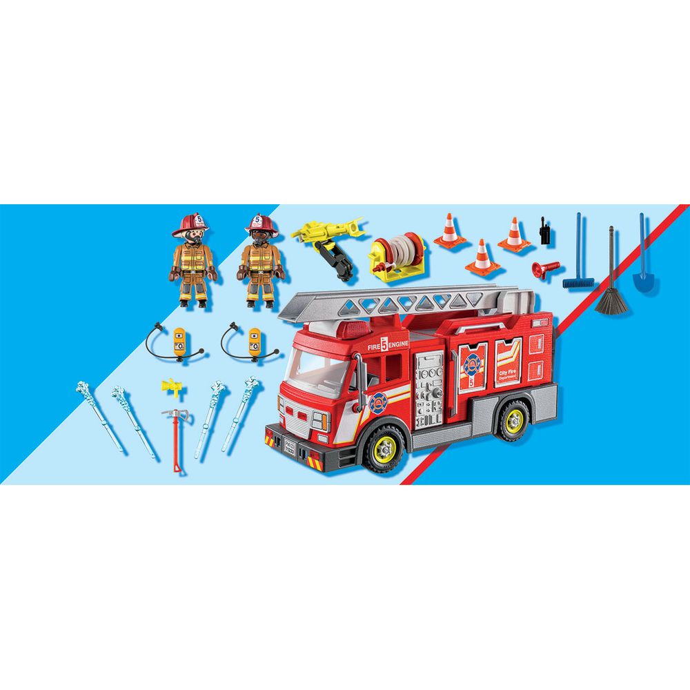 Fire Truck with Accessories and 2 Figures