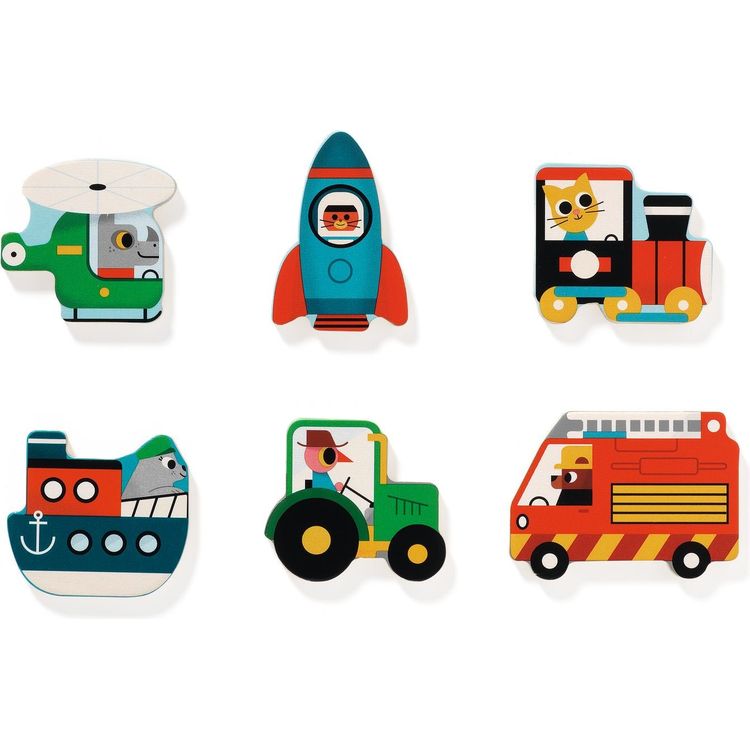 Wooden Vroom Vehicles Puzzle