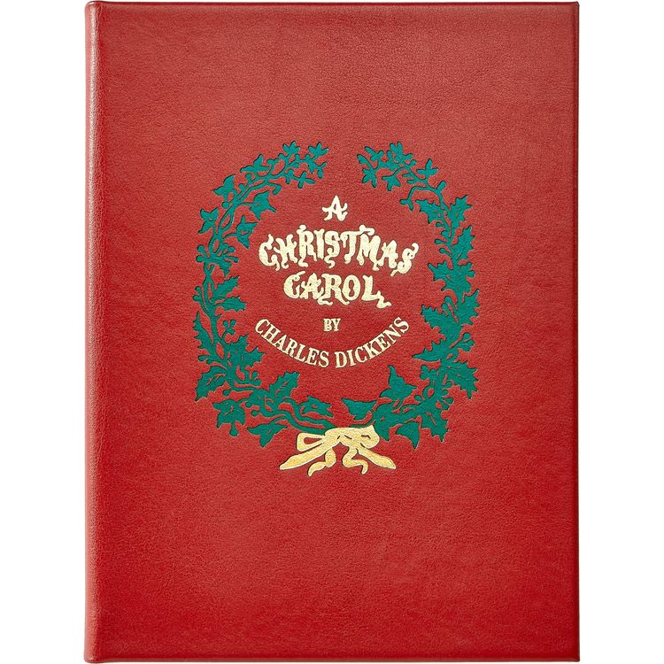  Graphic Image -  A Christmas Carol Book in Red Bonded Leather -  Books