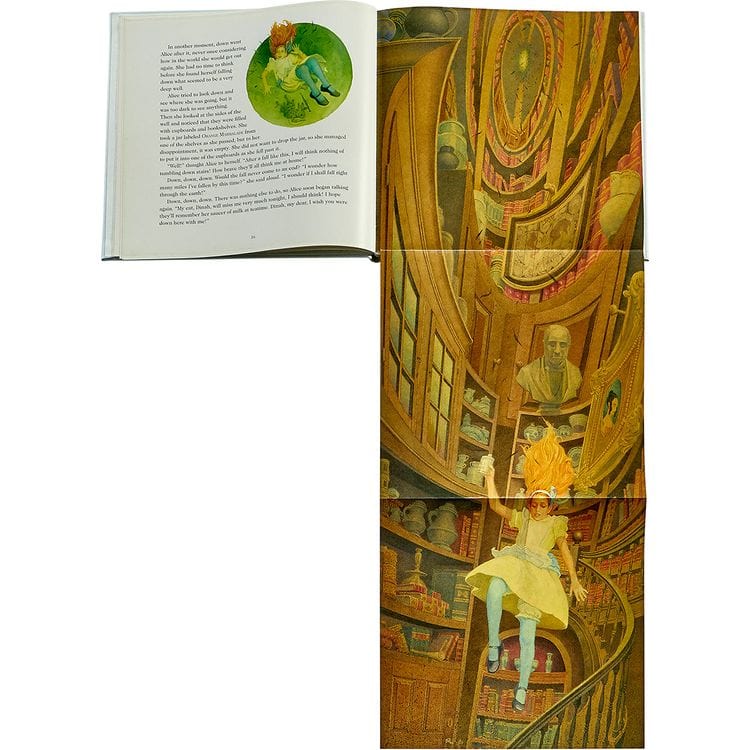  Graphic Image -  "Alice's Adventures in Wonderland" Book in Ice Bonded Leather -  Books