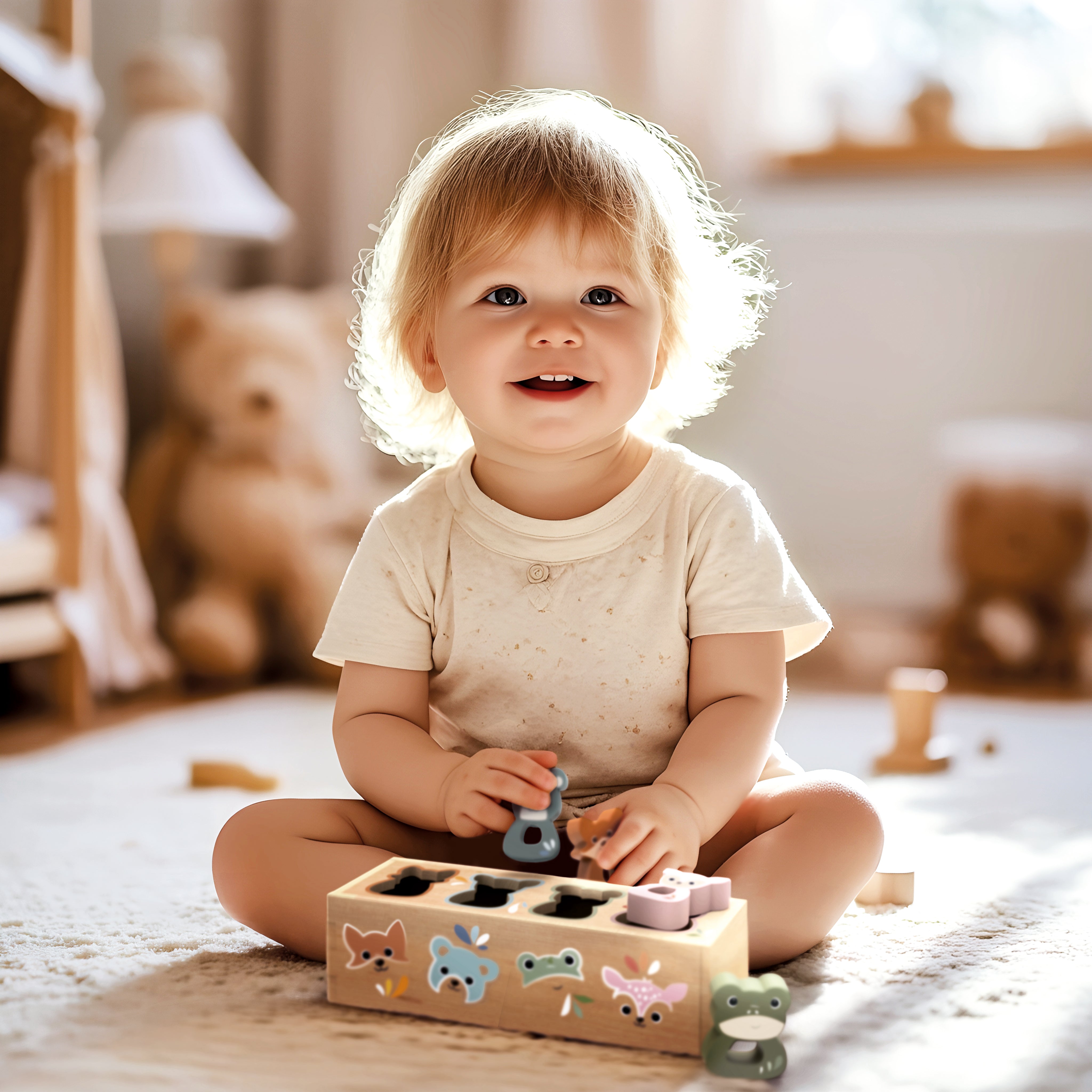 Speedy Monkey -  Animal Shape Sorter Box -  Infants