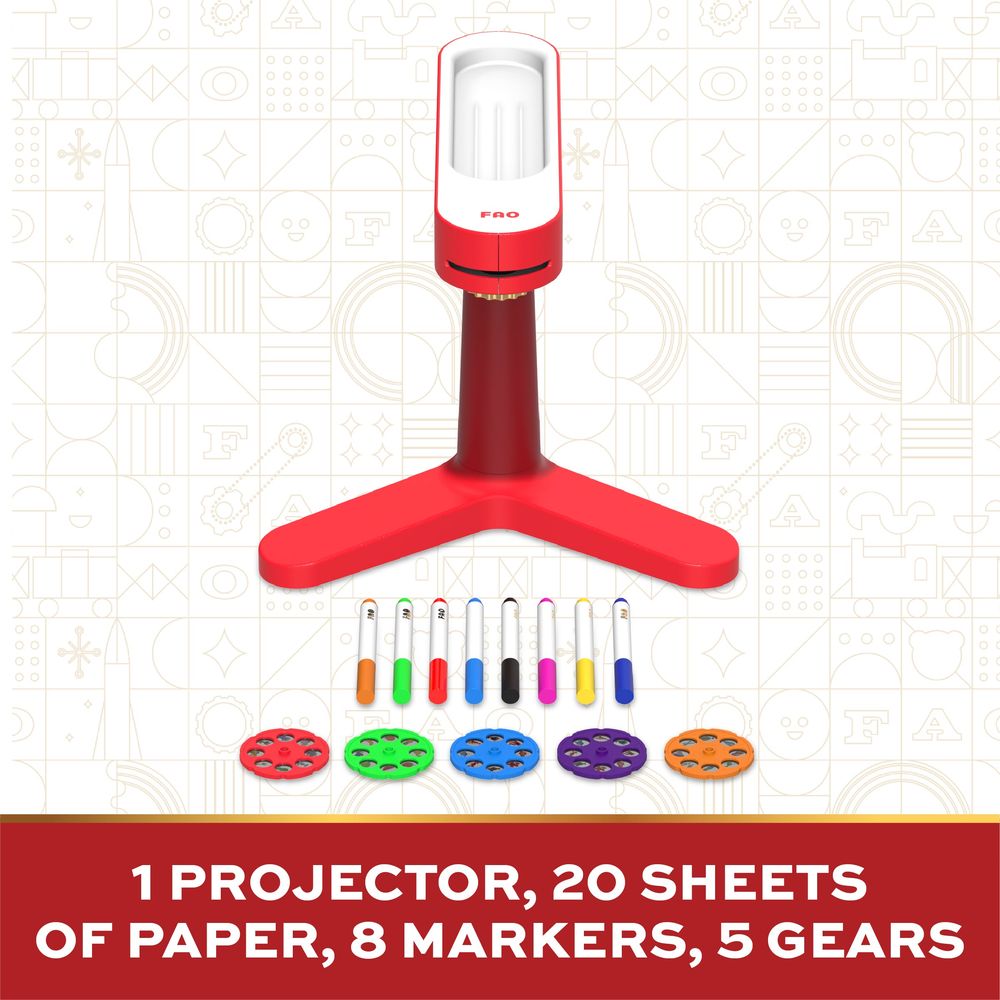 FAO Schwarz -  Art Tracing Projector 34-Piece Set -  Creativity