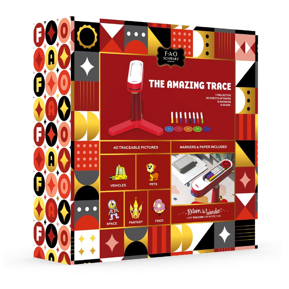  FAO Schwarz -  Art Tracing Projector 34-Piece Set -  Creativity