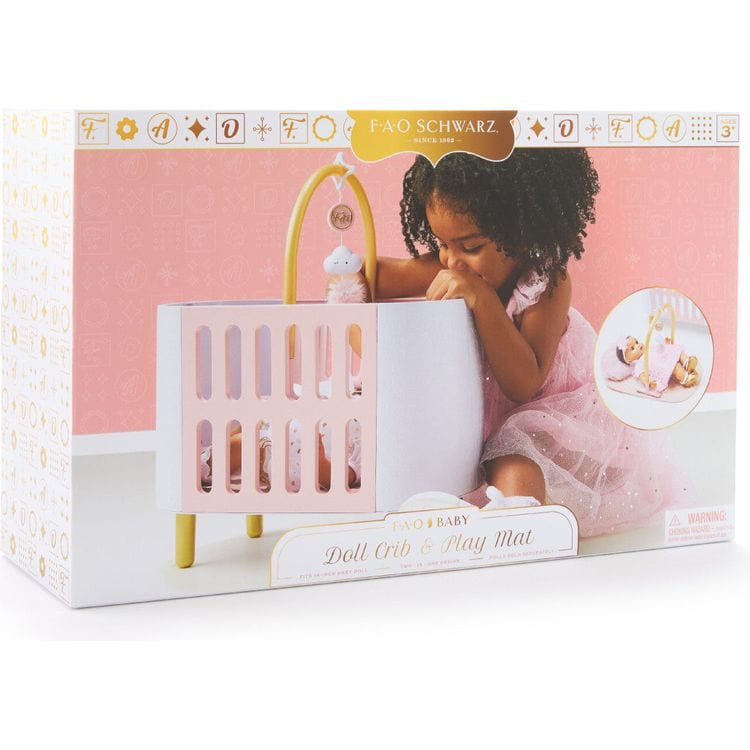  FAO Schwarz -  Baby Doll Crib & Play Mat -  Dolls