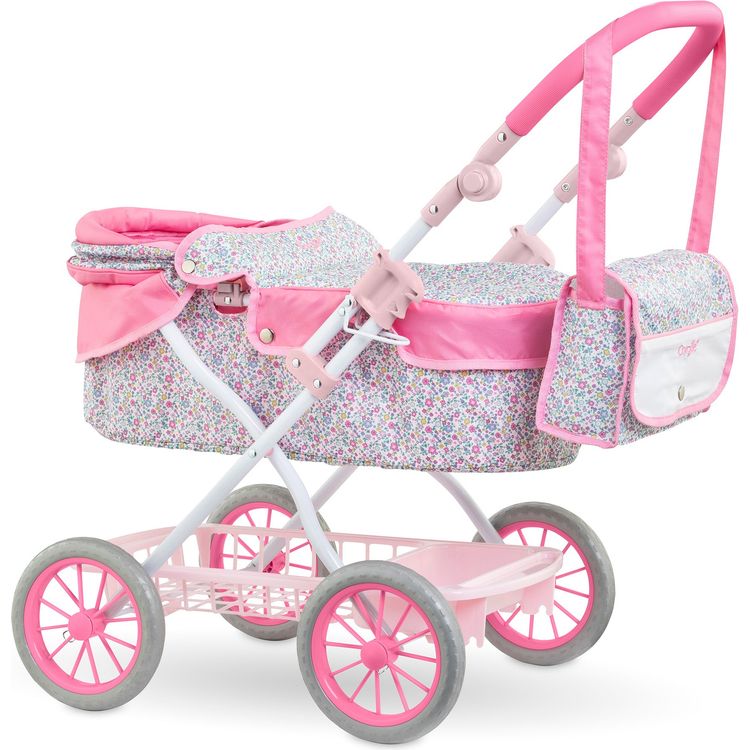  Corolle -  Baby Doll Pram - Bright Pink Floral -  Dolls