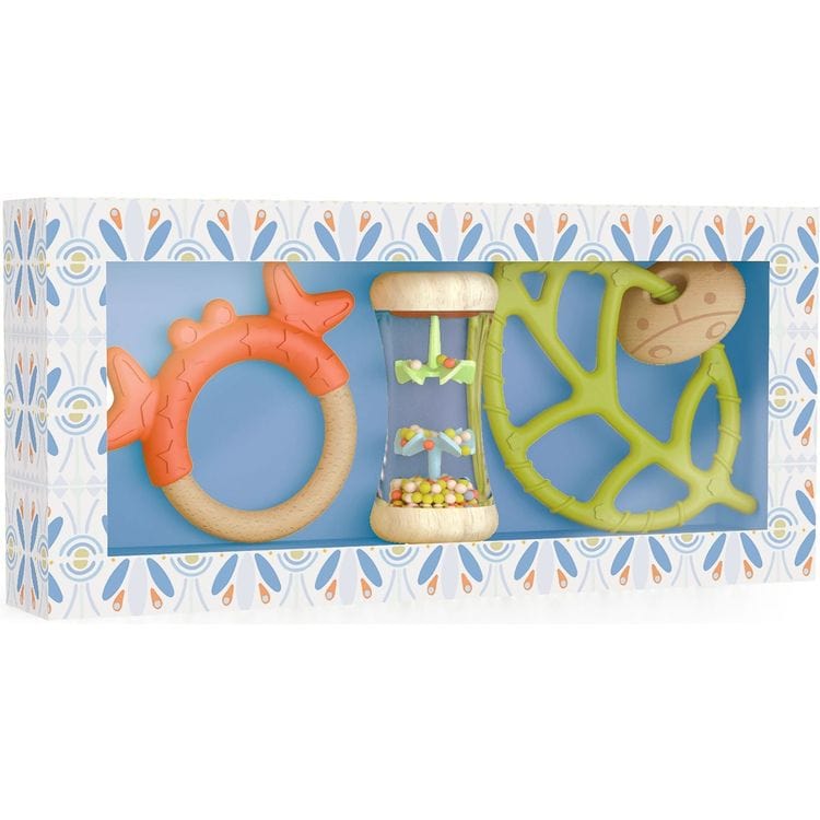  Djeco -  Baby White BabySet - 2 Teethers and Rattle -  Infants