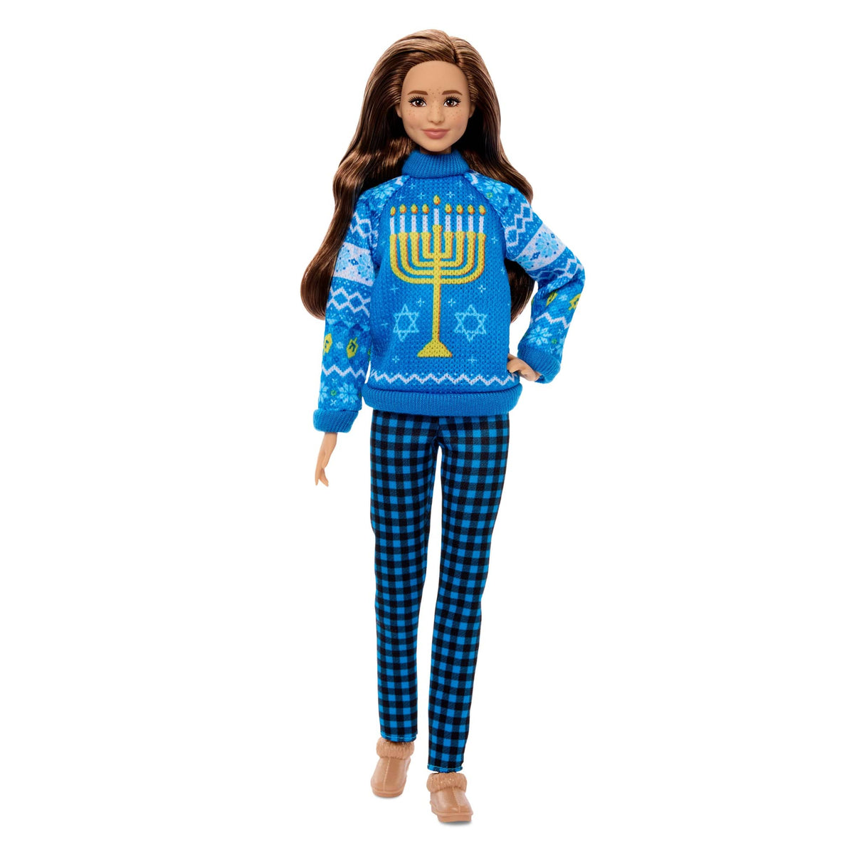 Barbie -  Barbie Holiday Sweater Doll with Brunette Wavy Hair -  World of Barbie