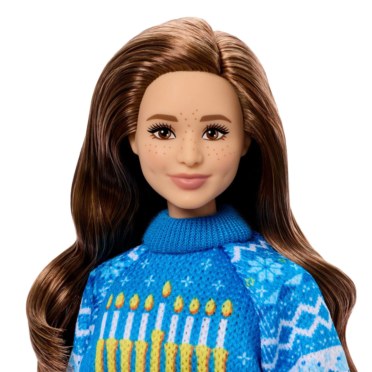 Barbie -  Barbie Holiday Sweater Doll with Brunette Wavy Hair -  World of Barbie