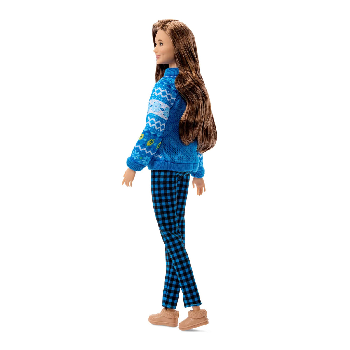 Barbie -  Barbie Holiday Sweater Doll with Brunette Wavy Hair -  World of Barbie