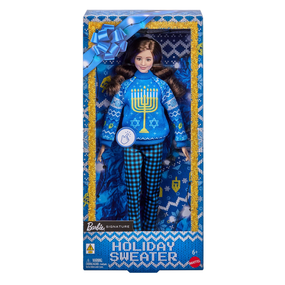 Barbie -  Barbie Holiday Sweater Doll with Brunette Wavy Hair -  World of Barbie