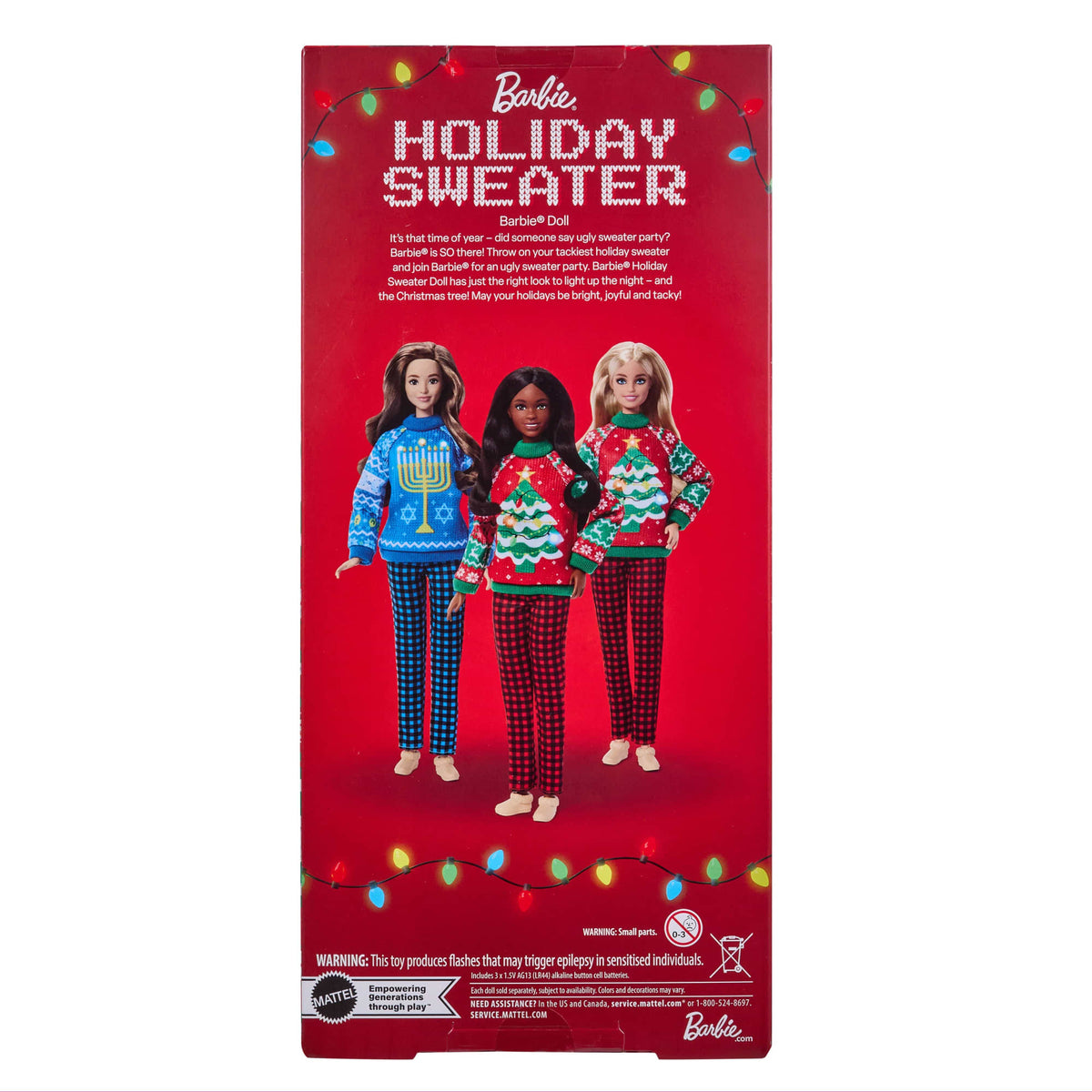 Barbie -  Barbie Holiday Sweater Doll with Long Brunette Hair -  World of Barbie