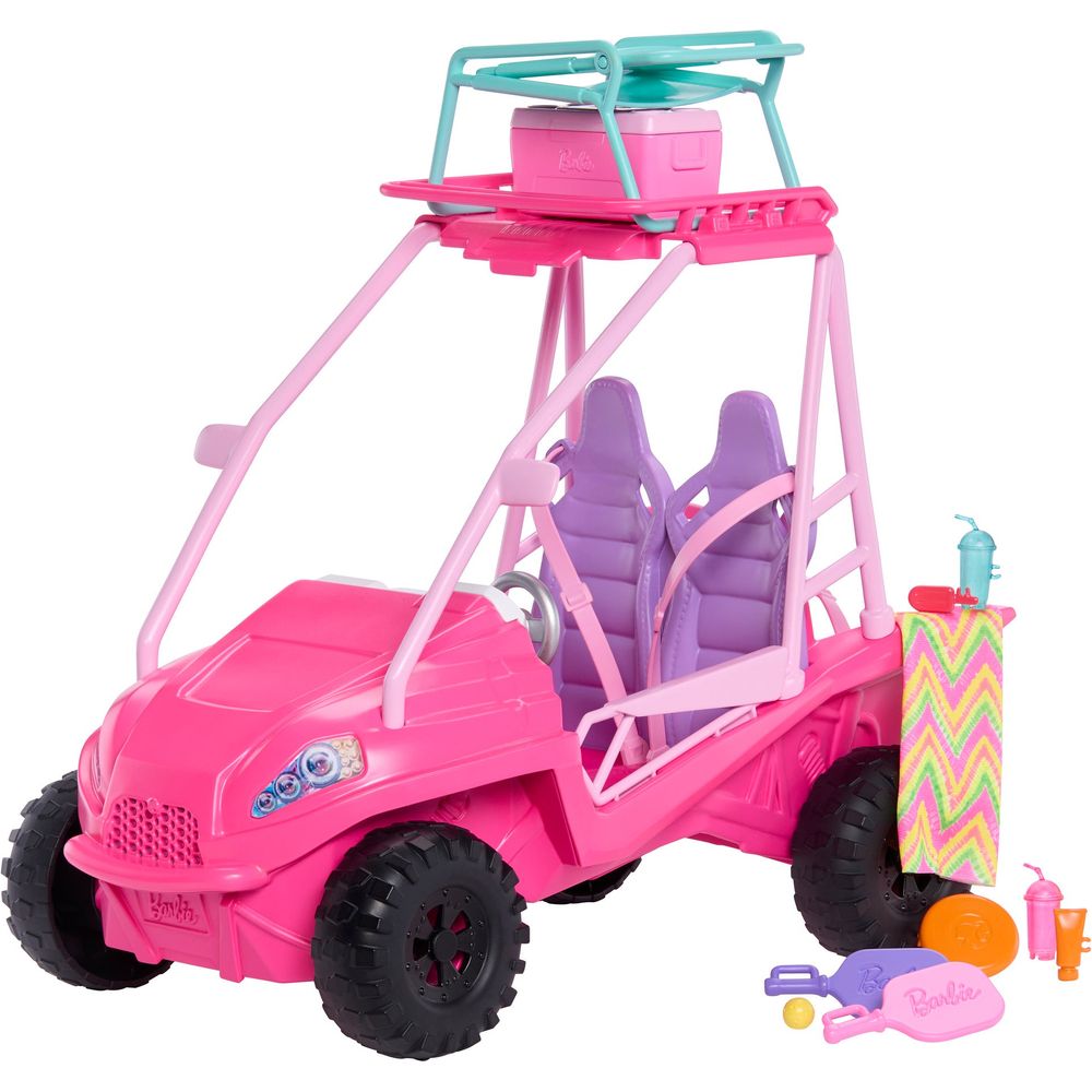  Barbie -  Barbie Mysteries: Beach Detectives Beach Buggy Vehicle Playset -  World of Barbie