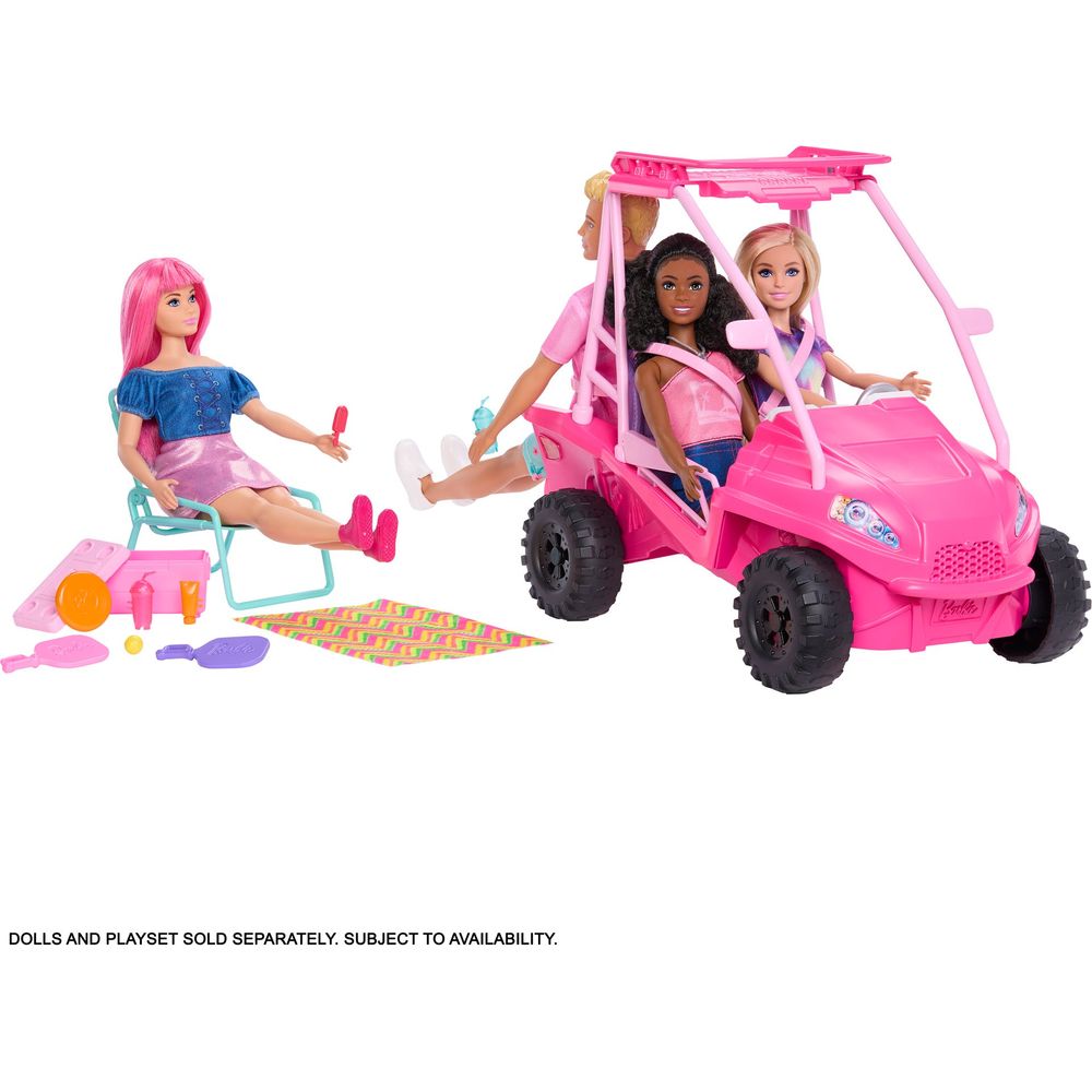 Barbie -  Barbie Mysteries: Beach Detectives Beach Buggy Vehicle Playset -  World of Barbie