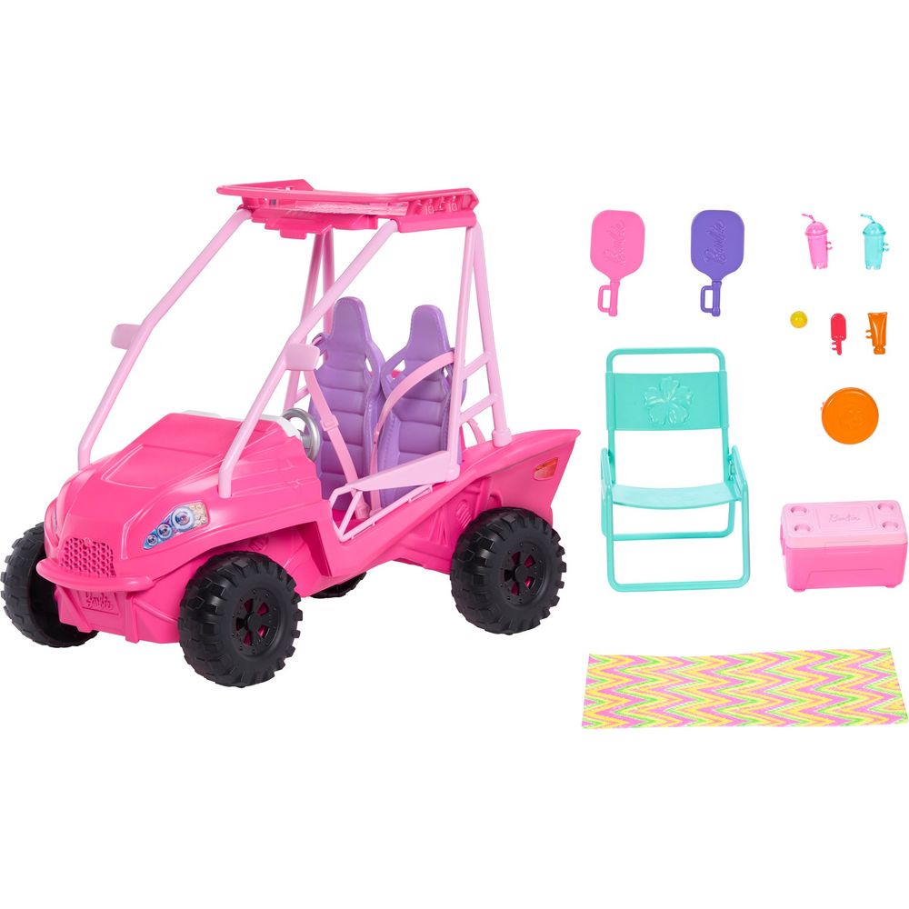  Barbie -  Barbie Mysteries: Beach Detectives Beach Buggy Vehicle Playset -  World of Barbie