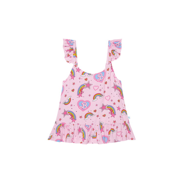  Posh Peanut -  Barbie Star Power - Flutter Sleeve Ruffle Crop Top -  World of Barbie