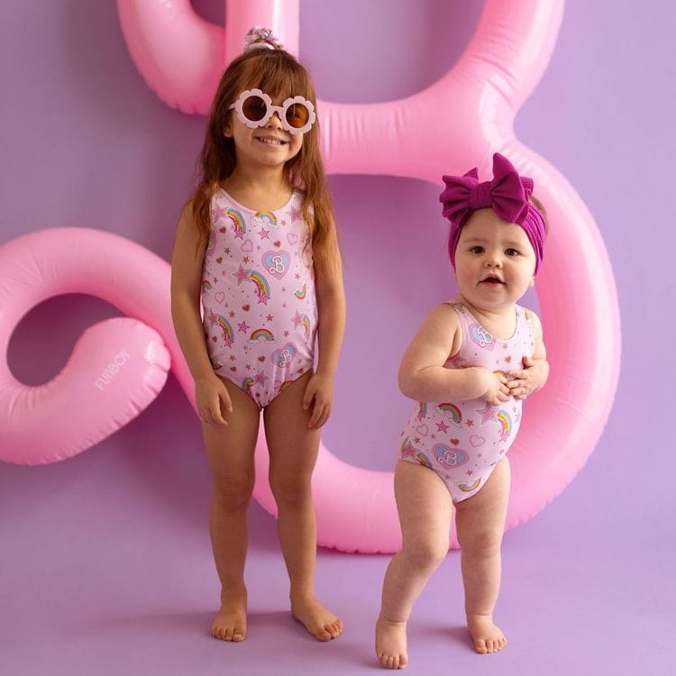  Posh Peanut -  Barbie Star Power - Kids Reversible One Piece Swimsuit -  World of Barbie